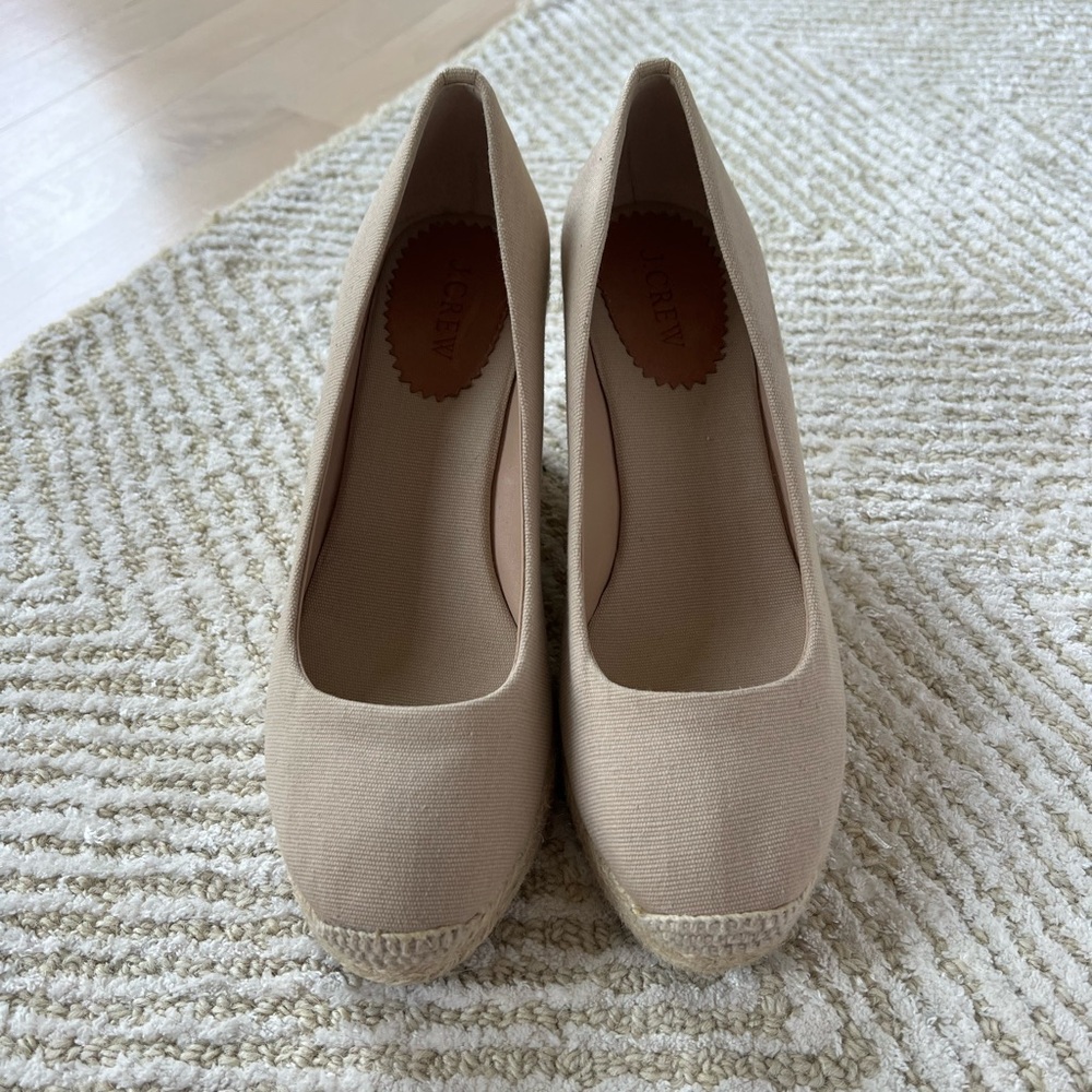 J Crew Wedge Heels Size 8